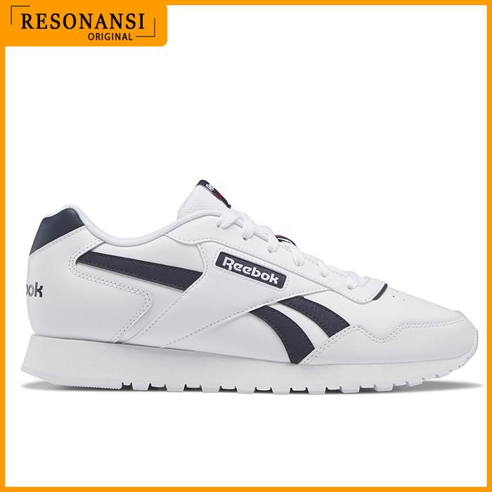 SEPATU PRIA TERBARU REEBOK ORIGINAL SNEAKERS GLIDE PUTIH-NAVY KEREN