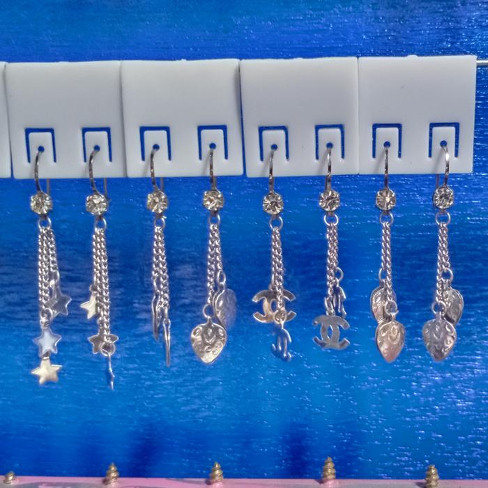 Anting Gantung Besi Putih Asli Ternate