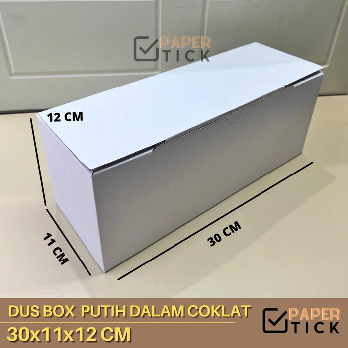 Dus Box Putih 30x11x12 CM Dus Sepatu Akesoris Sandal Pengiriman