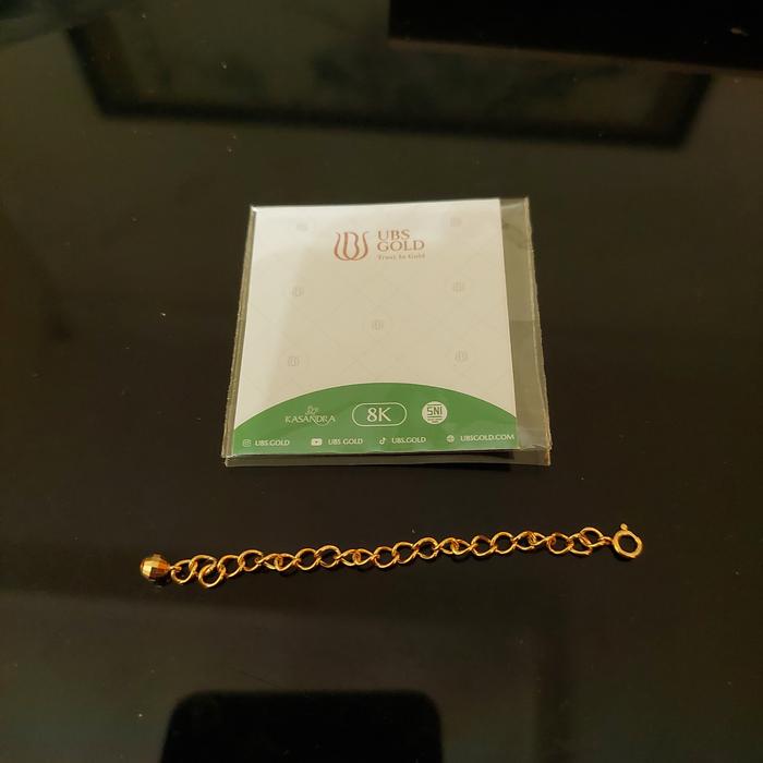 Extension perpanjangan kalung atau gelang UBS kadar 375K