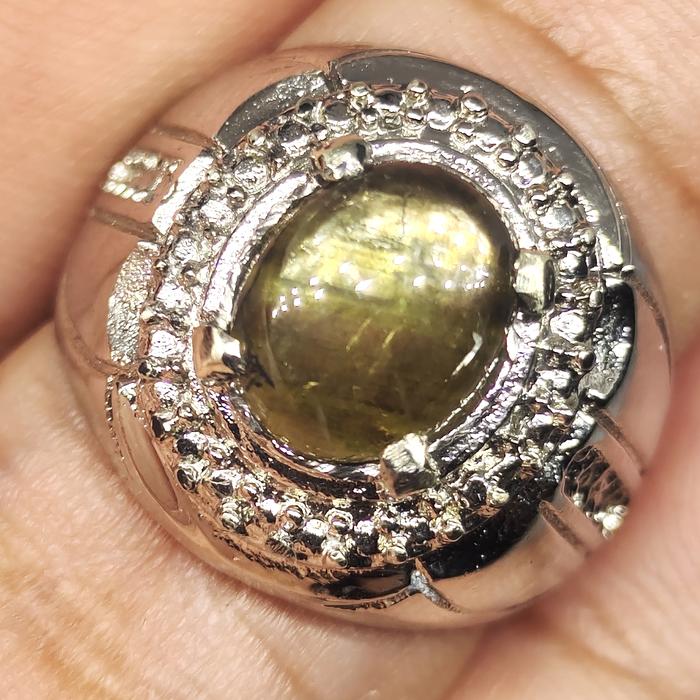 Cincin Batu Permata Black Safir GoLden