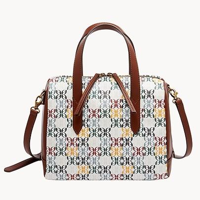Fossil Sydney Satchel White Multi