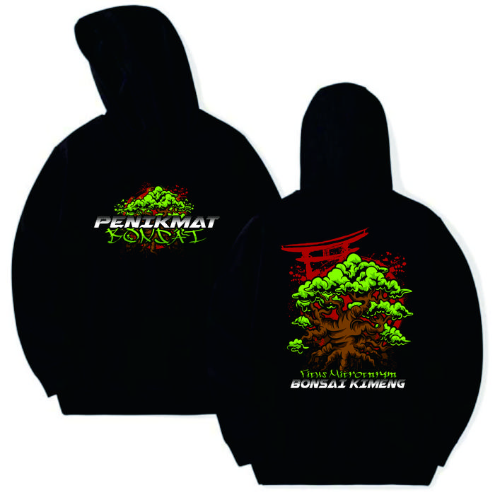 Jaket Hoodie Penikmat Bonsai Kimeng Indonesia
