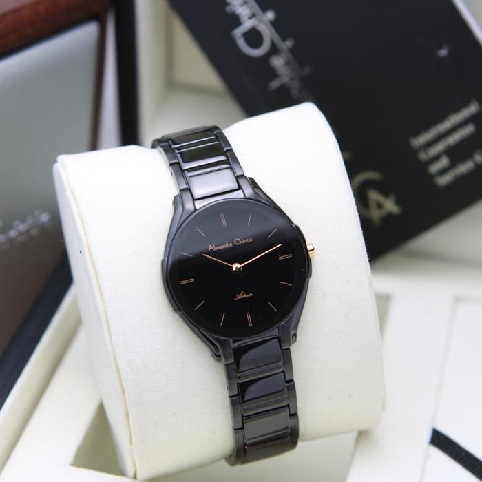 JAM TANGAN WANITA ALEXANRE CHRISTIE AC 8610 AC8610 BLACK ORIGINAL