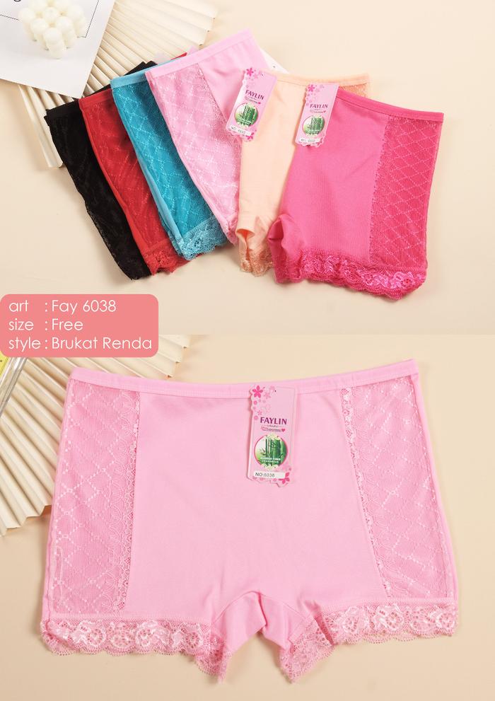 CD CELANA DALAM WANITA RENDA TRANSPARAN FULL SEGI 4 6068