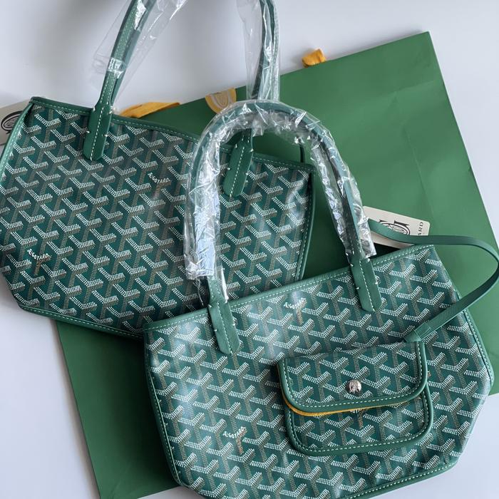 Original - Goyard Anjou Mini Green Tote Bag