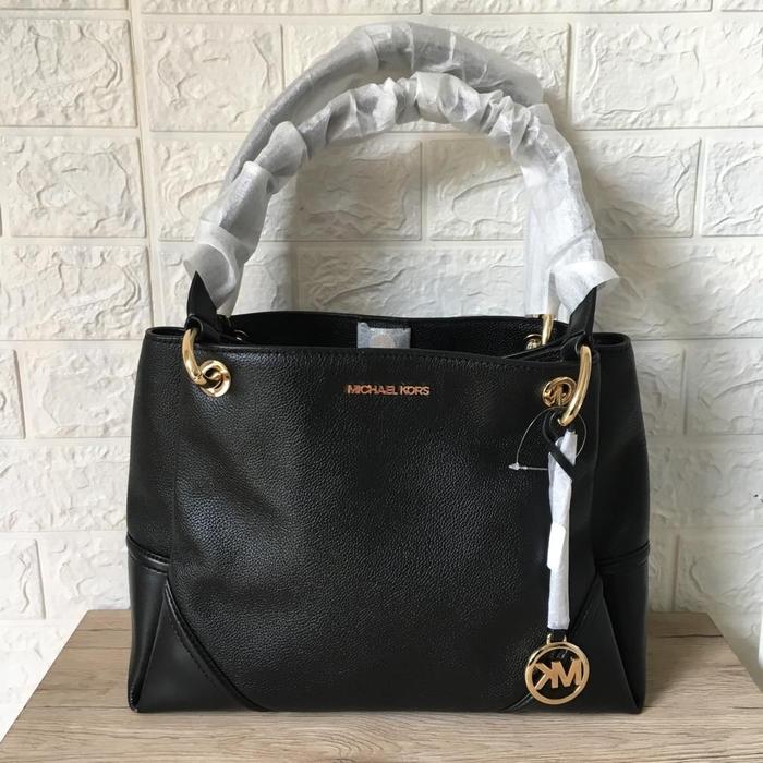 MICHAEL KORS Nicole Large Shoulder Tote Black