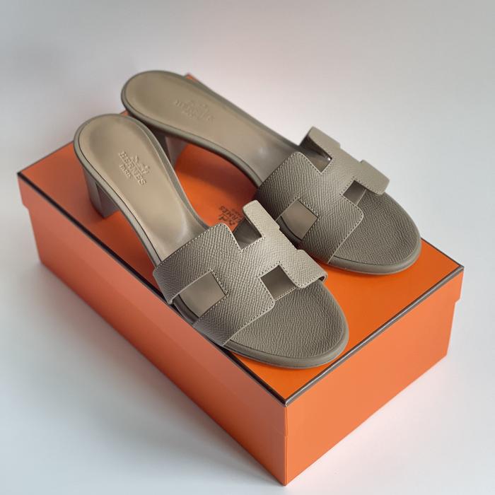 Original - Hermes Oasis Etoupe Epsom Sandal Sandals