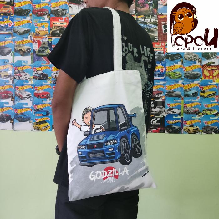 Tas Lukis Kanvas - Tas Seni 'Nissan Skyline R34 Godzilla-Paul Walker