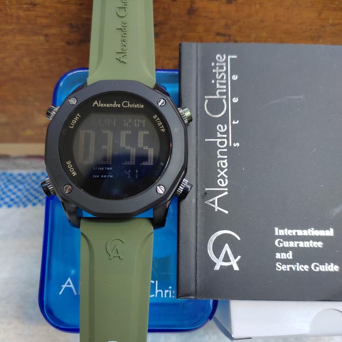 Jam PRIA DIGITAL ORIGINAL Alexandre Christie Ac 9377 MH Steel