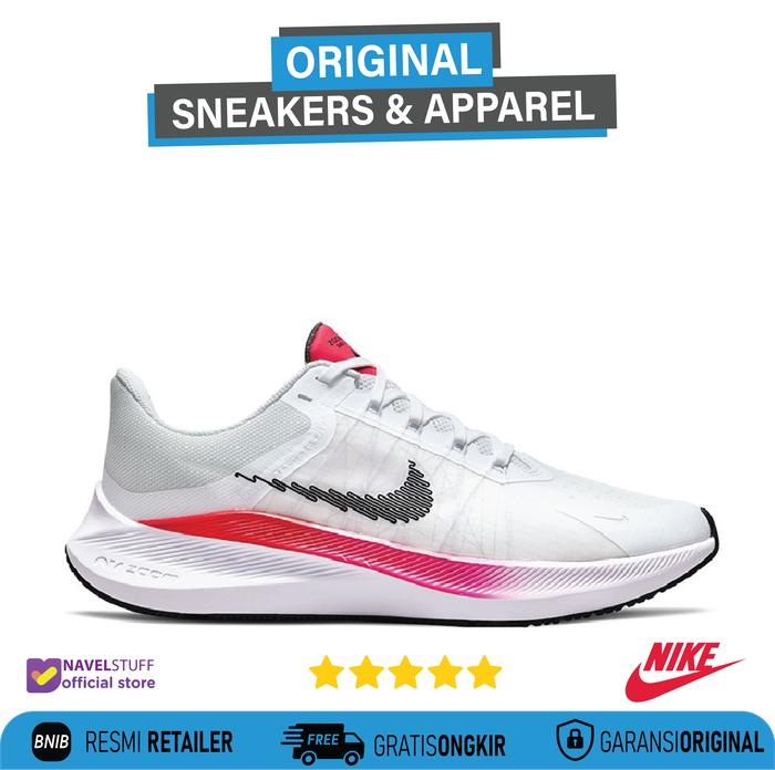 NIKE Air Zoom Winflo 8 White/Black/Bright Crimson/Total Orange Orignal