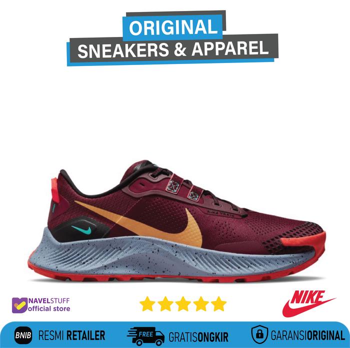 NIKE Pegasus Trail 3 Running Dark Beetroot/Wheat Black Bright Crimson