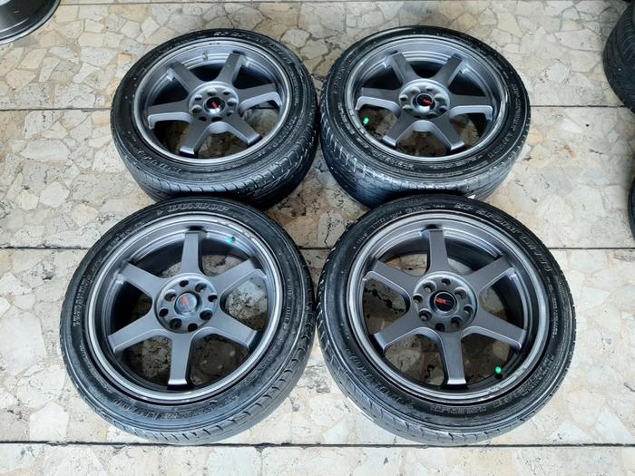 velg mobil bekas hsr tokyo ring 16x7 pcd 4x100/114,3 + ban bekas