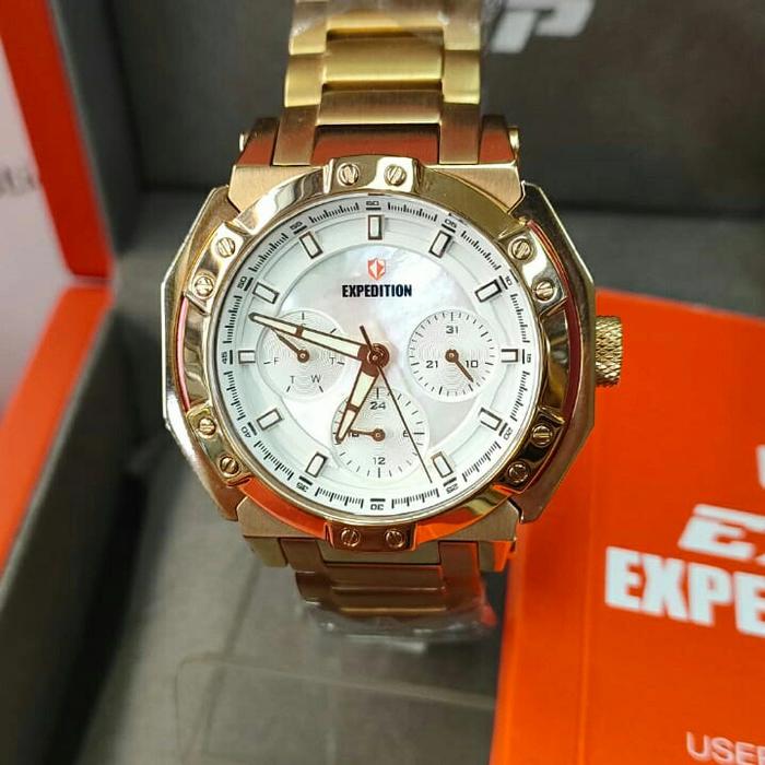 Jam Tangan Analog Wanita Expedition E 6385 B All Stainless Steel Gray
