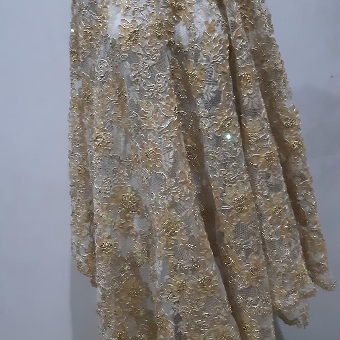 Kain Bahan Brokat prada cornely full payet High Quality