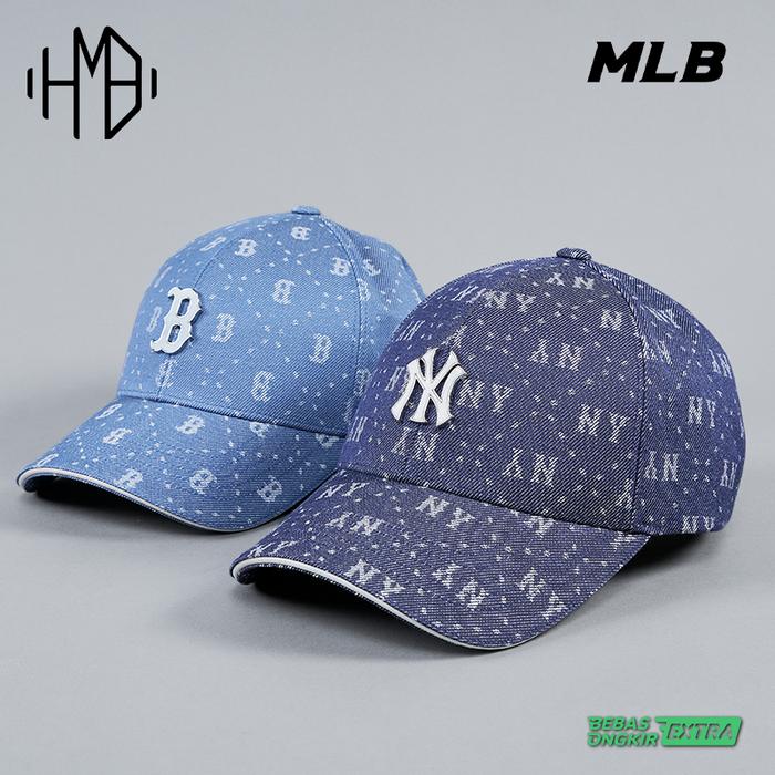 MLB Korea Dia Monogram Denim Cap NY Yankees Boston Red Sox