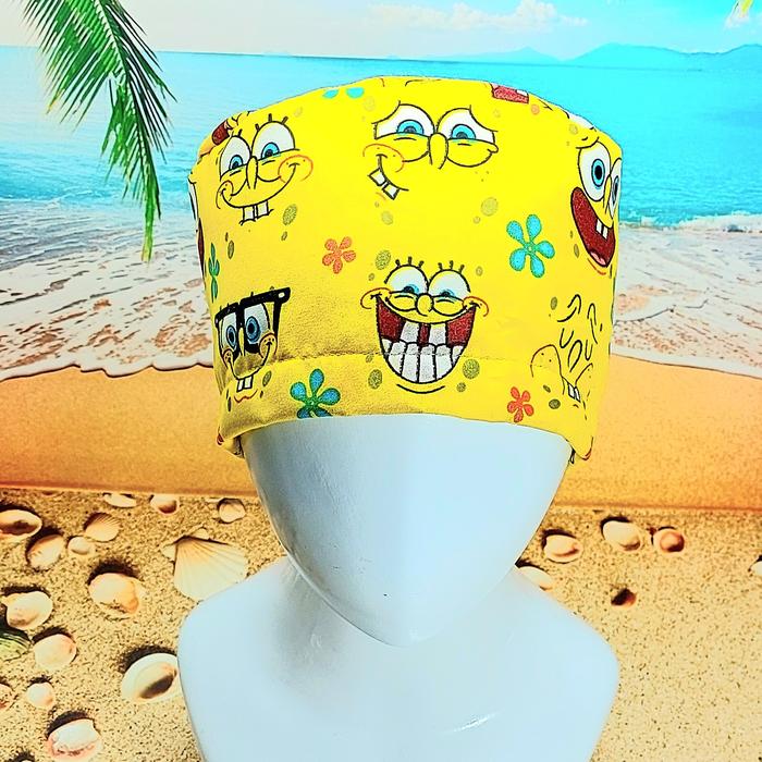 SIHO BALI Scrub Hat, Nurse Cap, Doctor Cap SPONGEBOB
