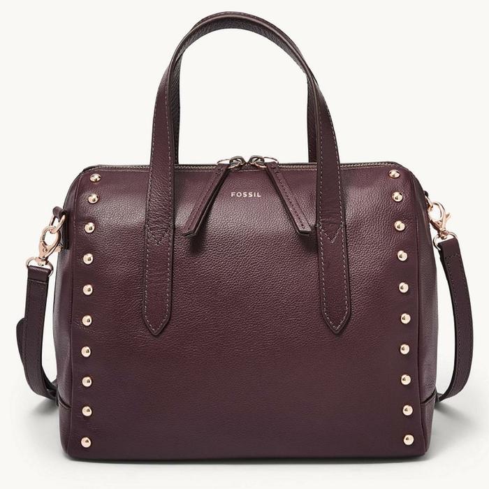 tasFossil sydney satchel fig studded