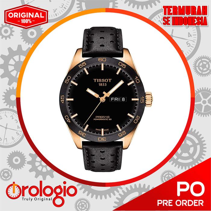 Tissot PRS 516 Rose Gold PVD Automatic Leather Mens Watch T10043036051