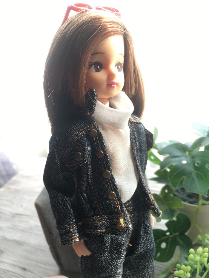 Jacket Denim baju Licca/Blythe/handmade sewing dreams