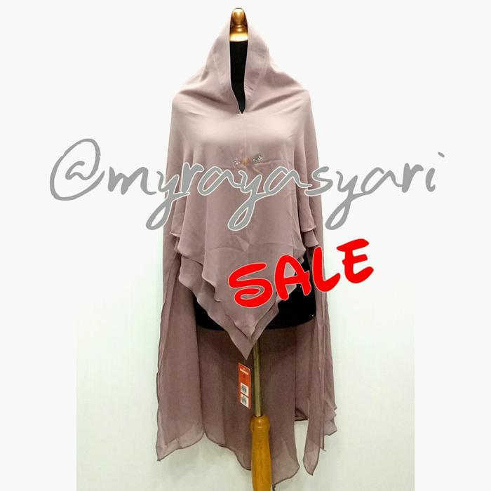 Khimar Syari sisesa short Naomi washed magenta sale