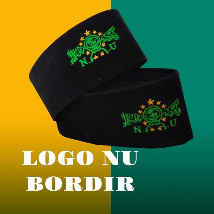 peci songkok logo nu bordir asli