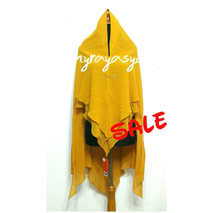 Khimar  Syari sisesa short naomi yellow mustard SALE