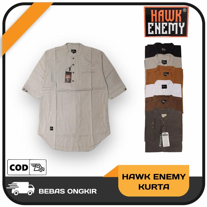 Hawk Enemy Kurta Pakistan Baju Koko Pria Bahan Katun Premium