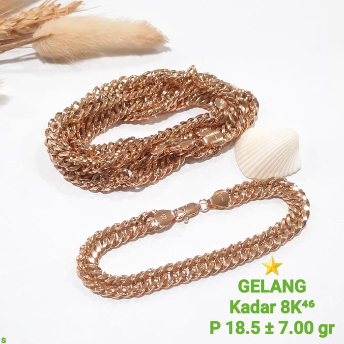 gelang sisik naga emas asli kadar 375 berat 7 gram