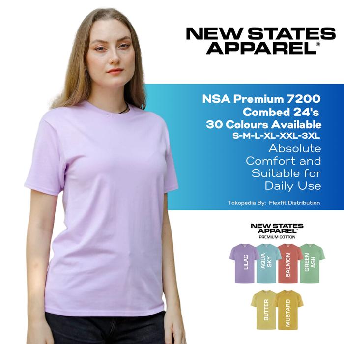 Kaos Polos New States Apparel Premium Cotton 7200 Combed 24s Part 4