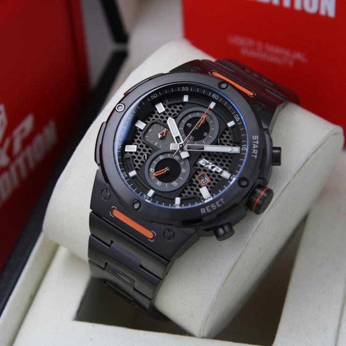 JAM TANGAN PRIA EXPEDITION E 6837 E6837 EXP6837 BLACK ORANGE ORIGINAL
