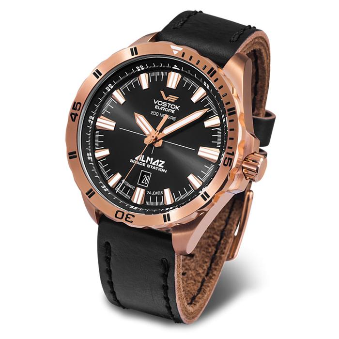 Jam Tangan VOSTOK EUROPE Almaz NH35A/320B259 RG PVD Black Automatic