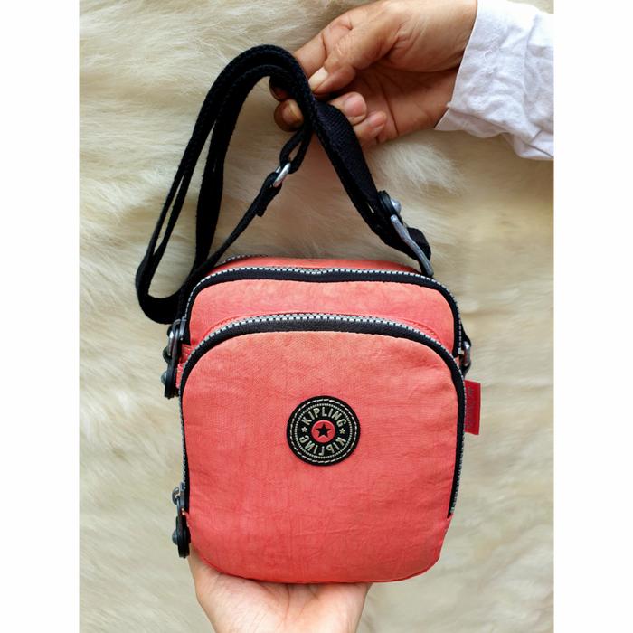 Kipling Tas Selempang Sling Bag Mini Kanvas Wanita Second Preloved