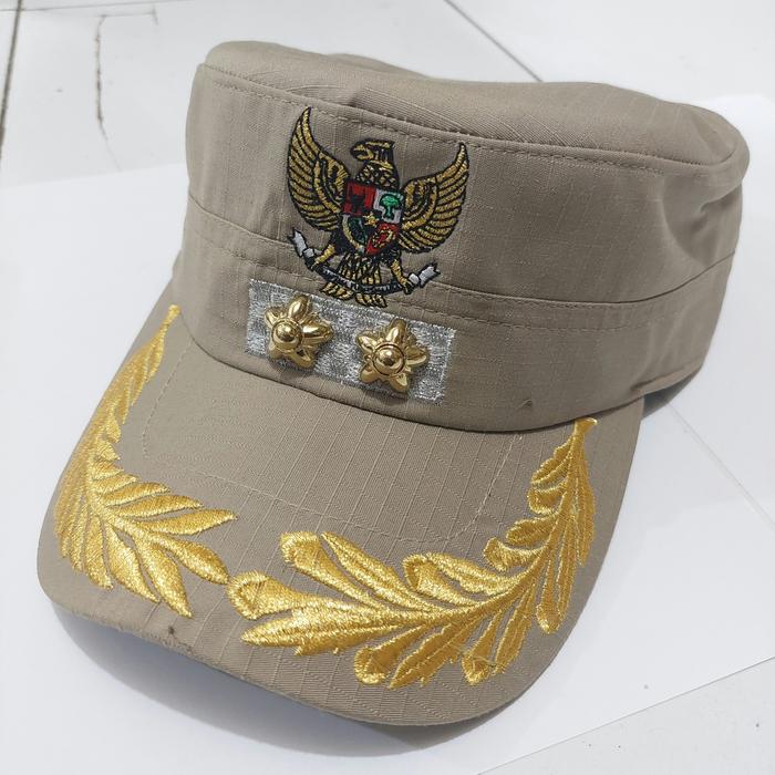 TOPI KOMANDO LURAH | TOPI KOMANDO LURAH TERBARU Seragam Elegan Emas