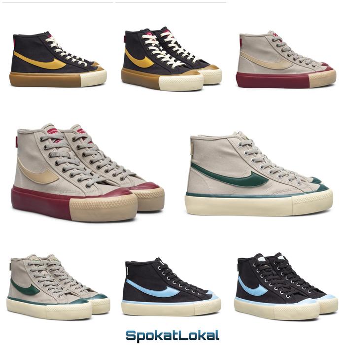Sepatu Compass Gazelle Hi Caramel, Wafer Green & Maroon, Choco ice