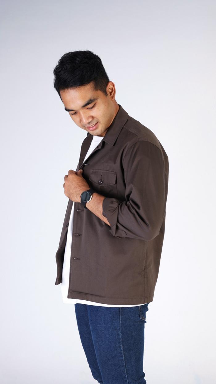Marvel Everyday Jaket panjang pria Cadbury Brown/Coklat Cadbury
