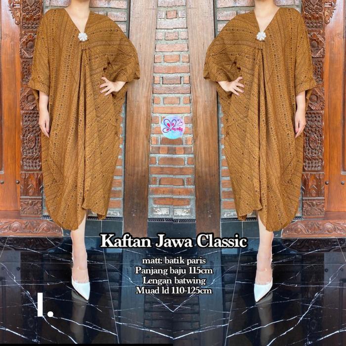 Baju Batik Wanita Kaftan Modern Dress Tunik Jw Cl 3 Paris -Mg