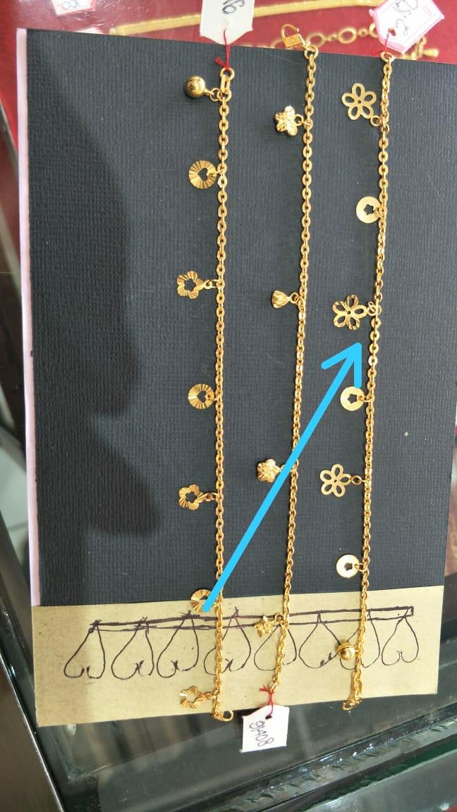 Gelang Emas 875 Motif Bunga