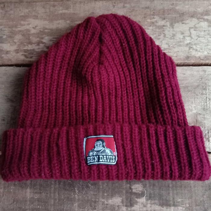 Beanie, - BEN DAVIS MAROON -
