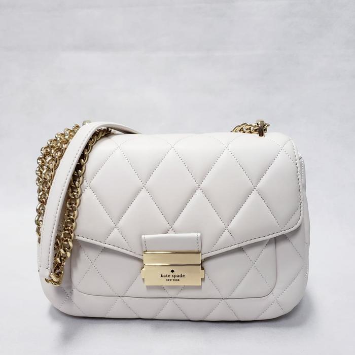 ks bag Carey smooth quilted leather, parchment