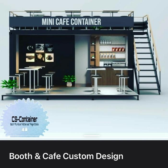 Cafe semi container / booth container / container custom #315