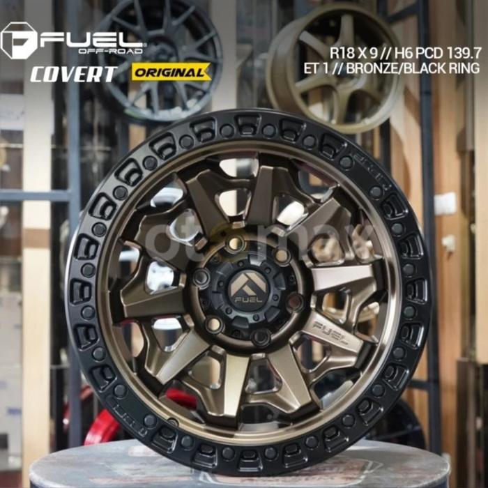 velg mobil Fuel Covert Original Ring 18 Bronze With Black Lip