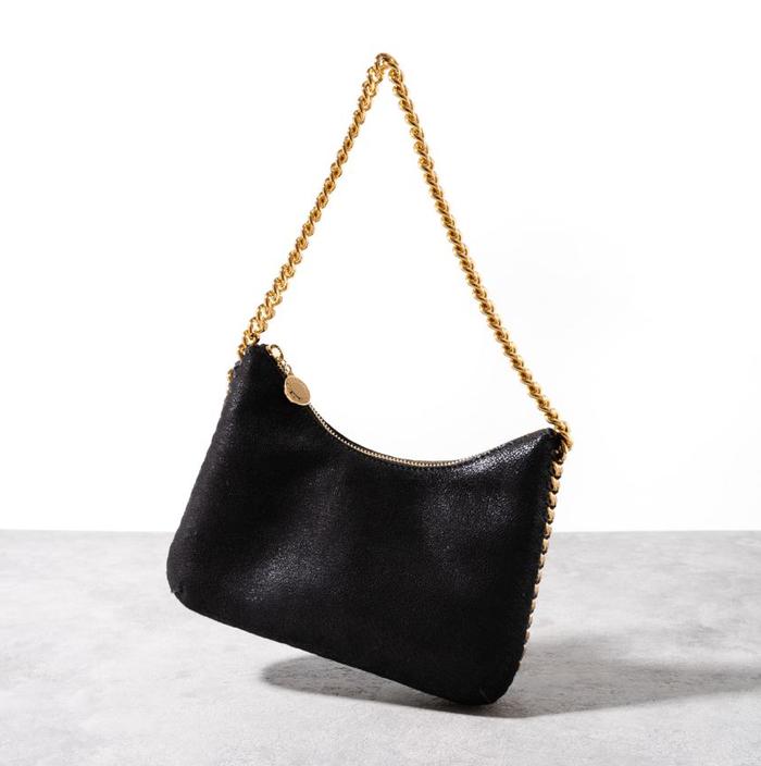 STELLA MCCARTNEY Falabella zipped mini shoulder bag with gold chain