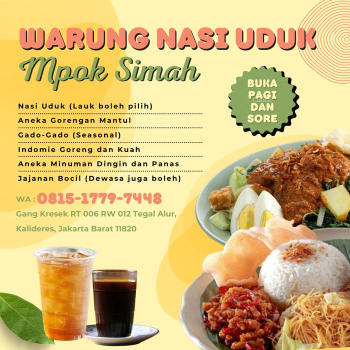Booth Etalase Gerobak Makanan Nasi + Stiker ( Nasi Uduk Mpok Simah)