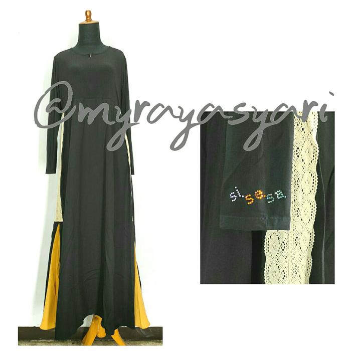 Dress muslim sisesa asyiriah black
