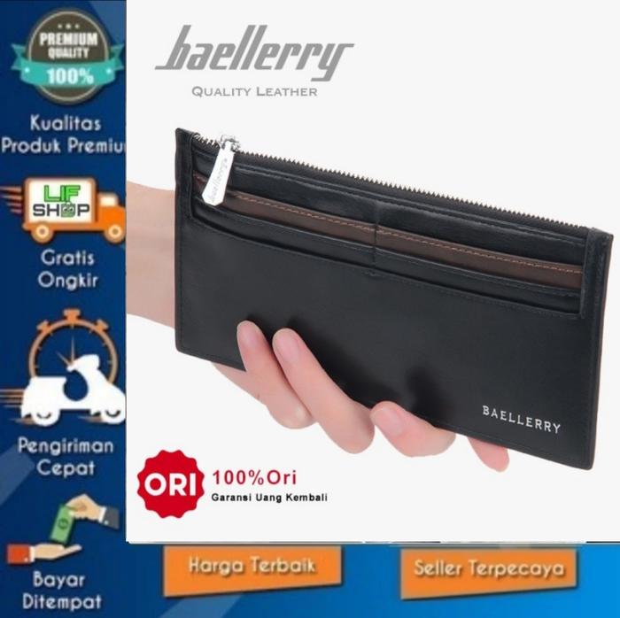 Dompet Pria Panjang BAELLERRY C2305 Bahan Kulit PU Leather Premium