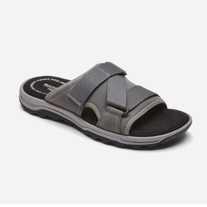 Sandal ROCKPORT Mens XCS Trail Technique II Velcro Slide Grey ORIGINAL