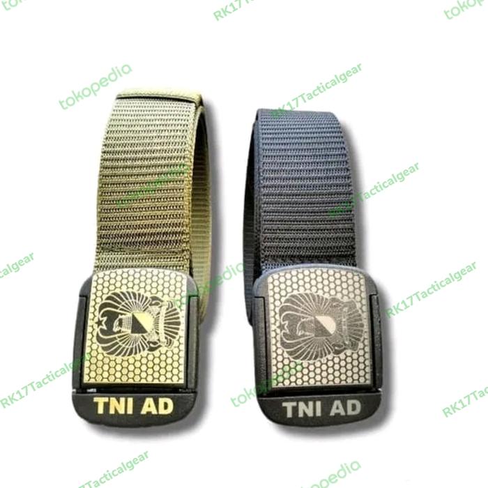 GESPER| IKAT PINGGANG SABUK TACTICAL LASER LOGO TNI AD MODEL TERBARU