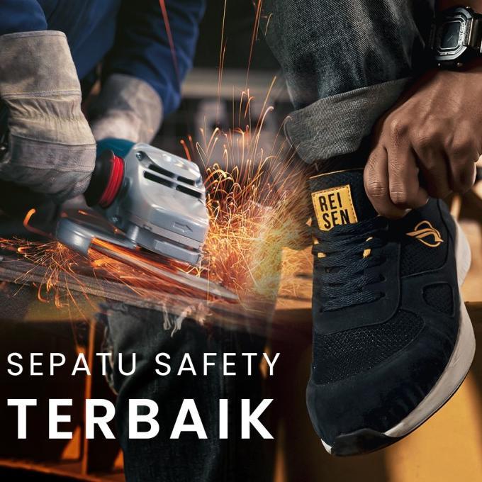 REISEN GEAR - MAKAW|sepatu safety sneaker blue navy sepatu safety
