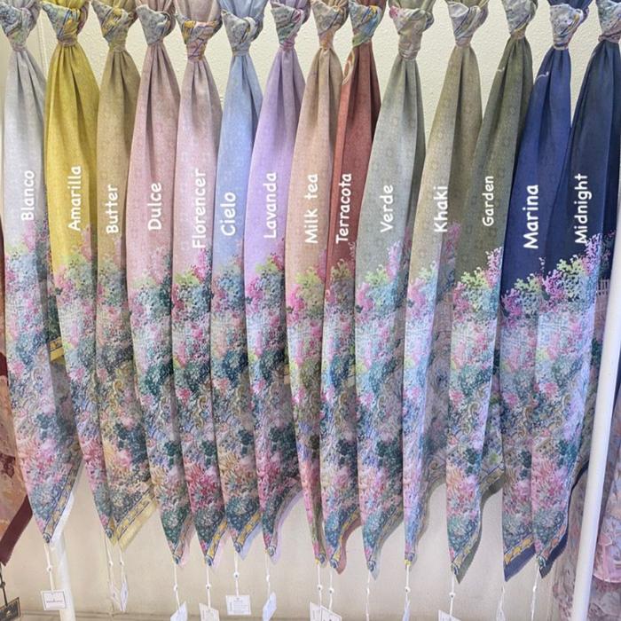 Button Scarves The Sevilla Series Voal Square
